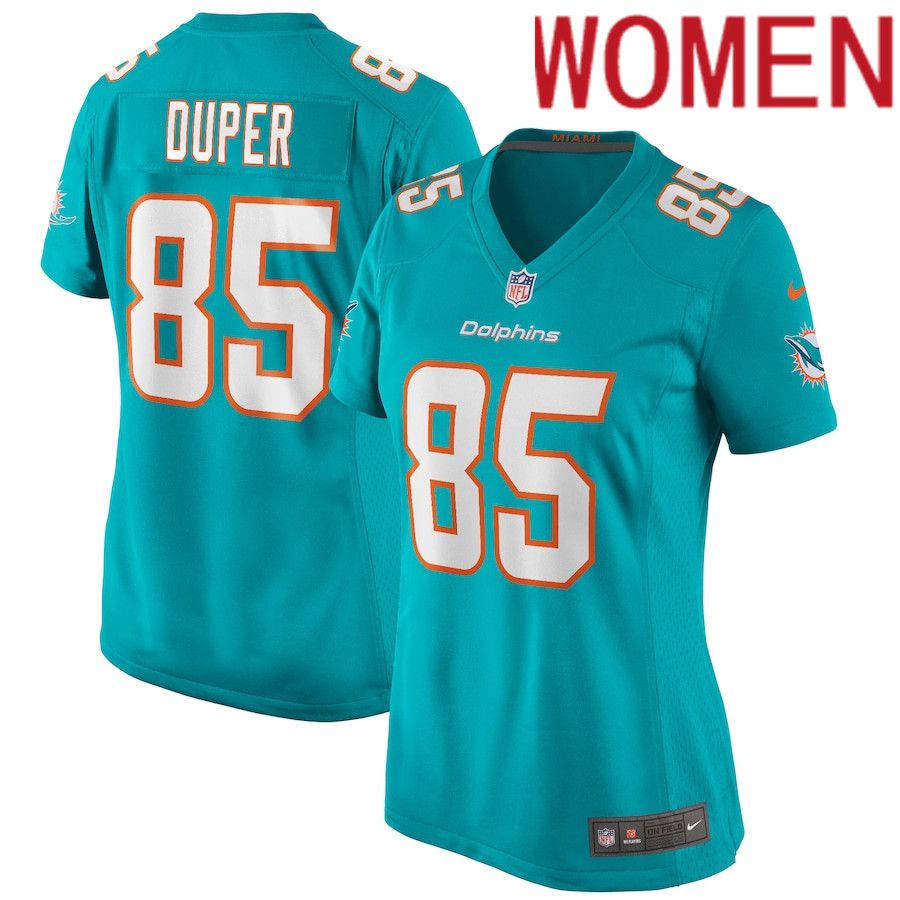 Women Miami Dolphins 85 Mark Duper Nike Aqua Game Retired Player NFL Jersey